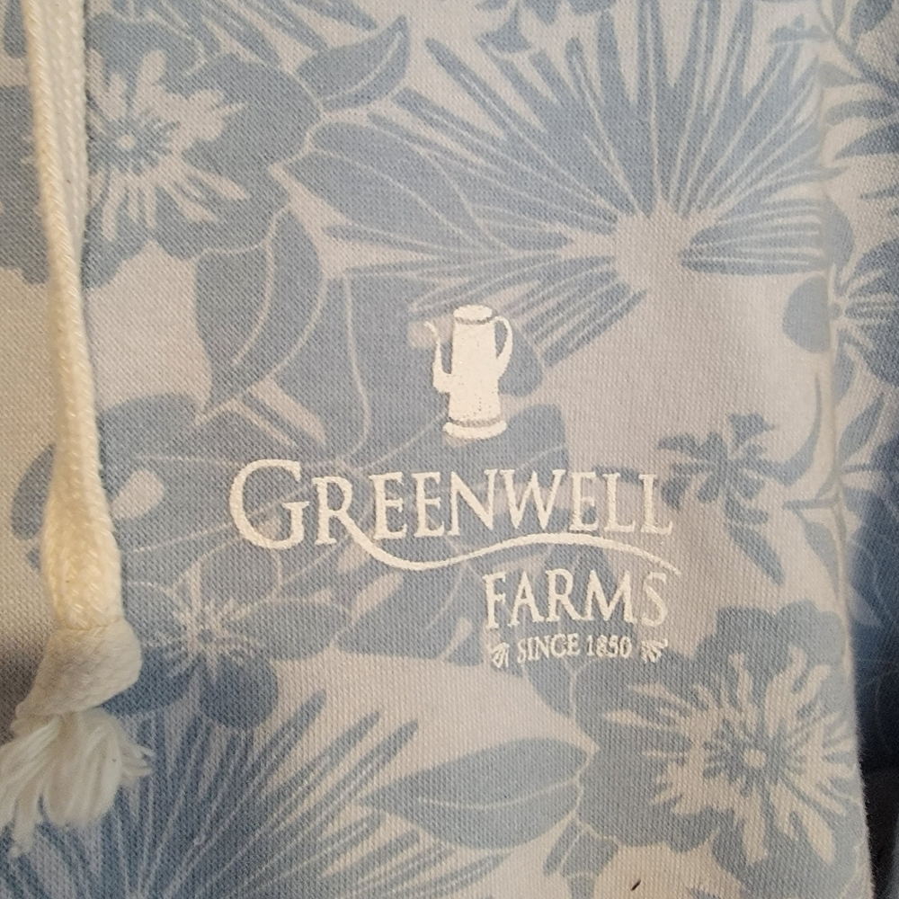 Floral Blue Super Soft Sweatshirt From Greenwell Farms Hawaii Large - Picture 3 of 4